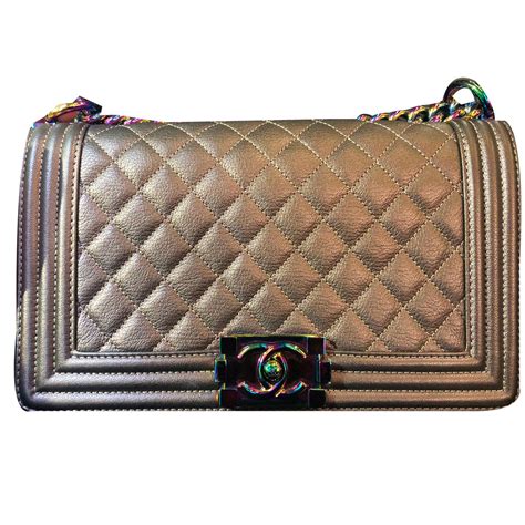 chanel le boy rainbow hardware|chanel leather bag hardware.